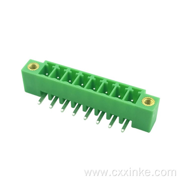 Plug-in type PCB terminal block angled header with fixing screw